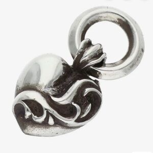 Authentic Chrome Hearts Silver Heart Pendant necklace